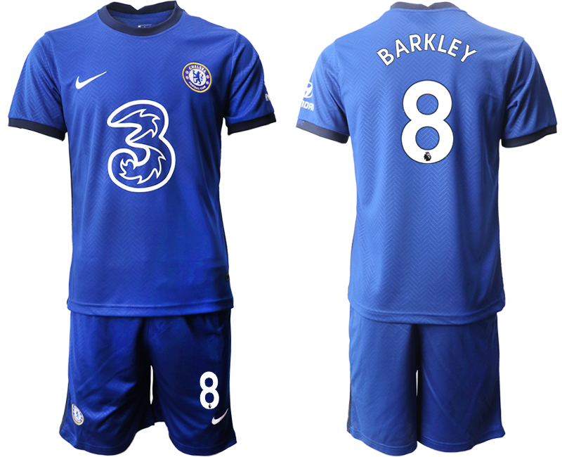 Men 2020-2021 club Chelsea home #8 blue Soccer Jerseys